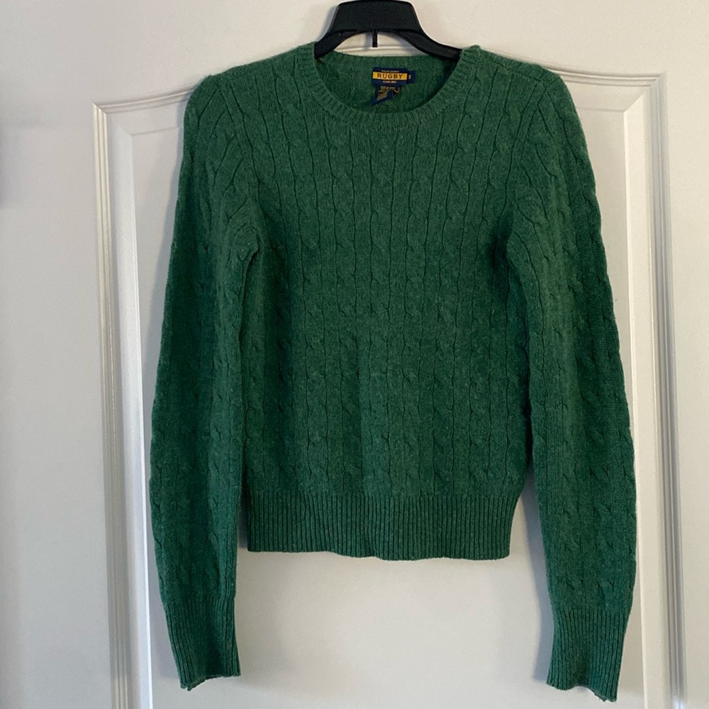 Ralph Lauren Rugby Green Wool/Cashmere Sweater S